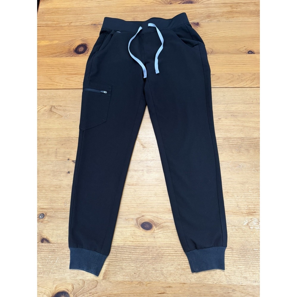 FIGS Technical Collection Zamora Jogger Scrub Pants Size XS Black